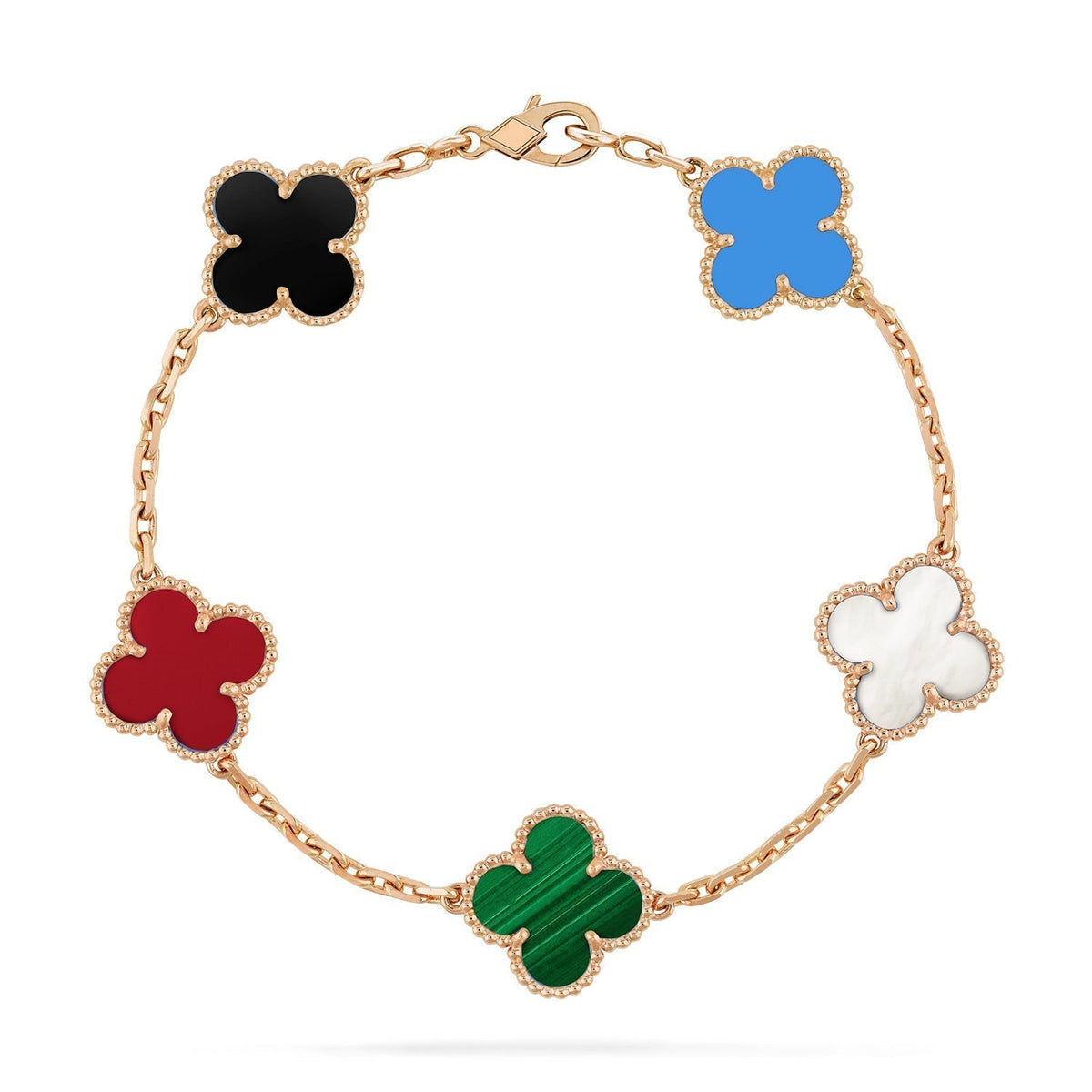[⭐Shinejoy]CLOVER 5 MOTIFS MULTICOLOR BRACELET