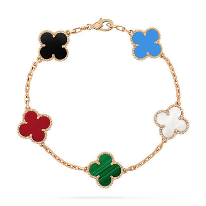 [⭐Shinejoy]CLOVER 5 MOTIFS MULTICOLOR BRACELET