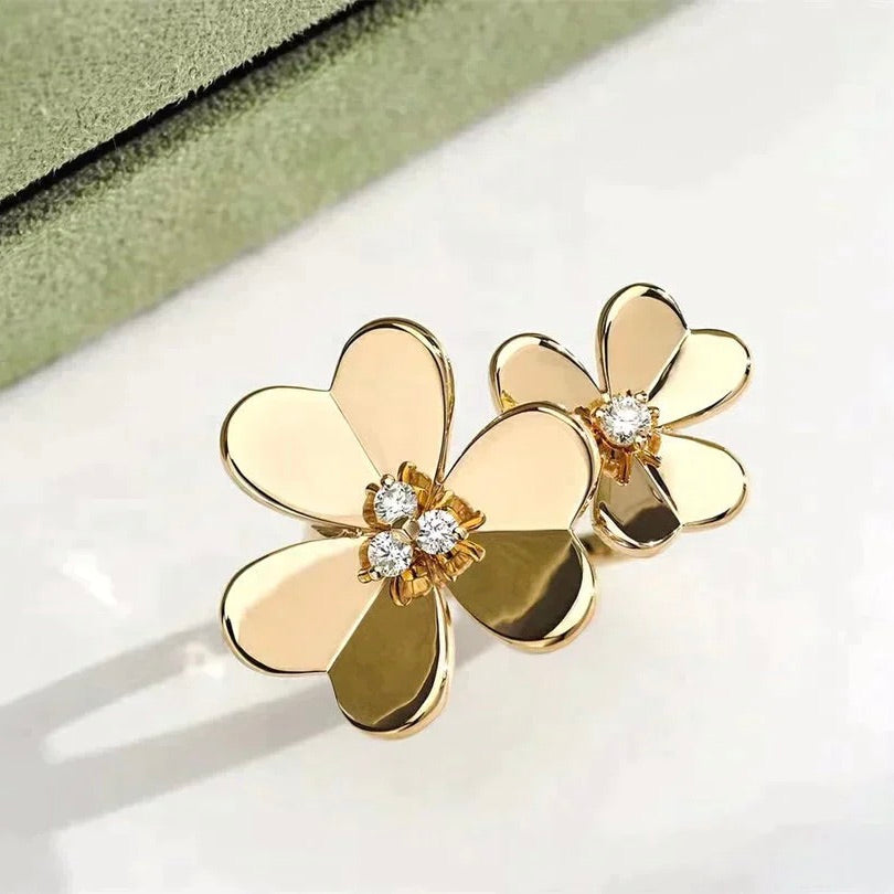 [⭐Shinejoy]CLOVER COMOS GOLD DIAMOND RING