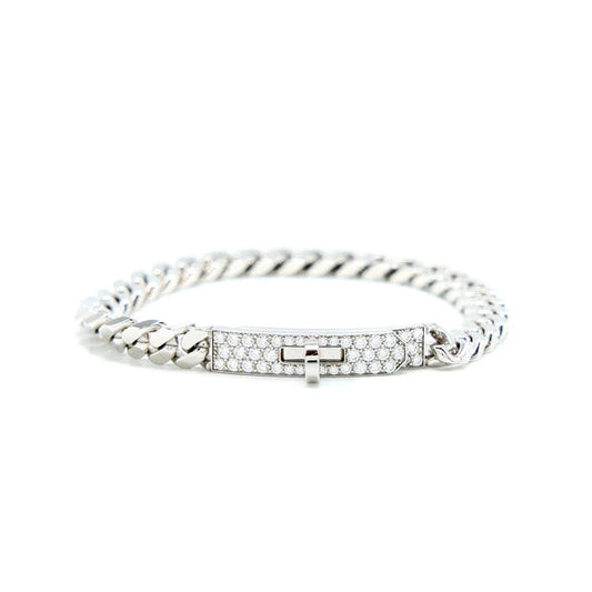 [⭐Shinejoy]KELLY CHAIN SILVER DIAMOND BRACELET