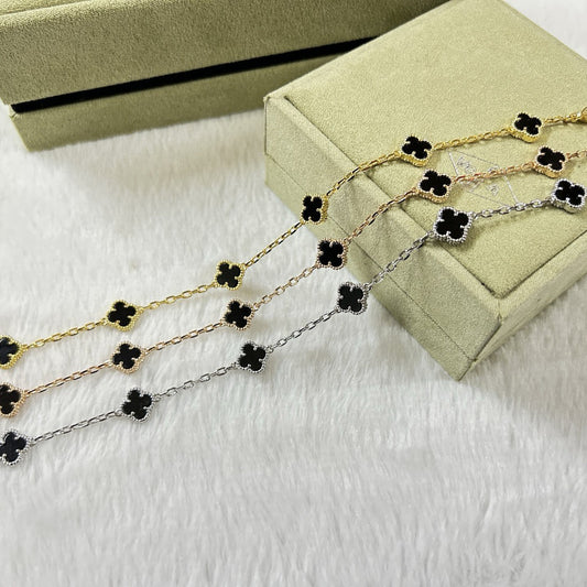 [⭐Shinejoy]CLOVER 6 MOTIF  ONYXS BRACELET