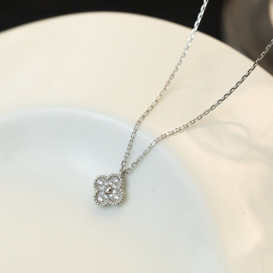 [⭐Shinejoy]CLOVER MINI 9.5MM PENDANT DIAMOND NECKLACE