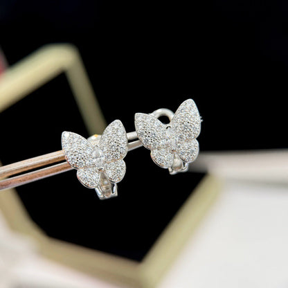[⭐Shinejoy]BUTTERFLY ALL DIAMOND EARRINGS
