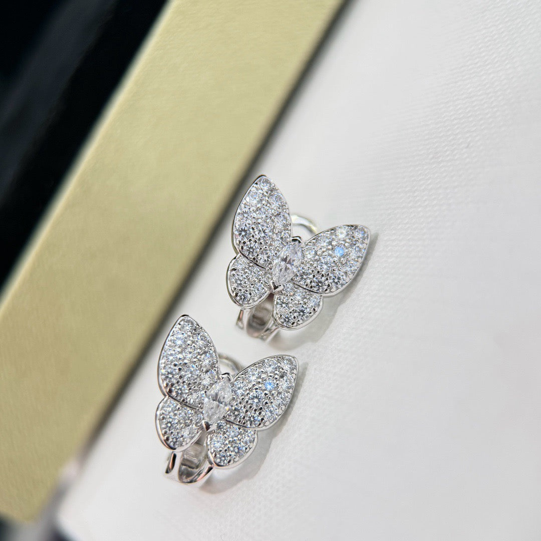 [⭐Shinejoy]BUTTERFLY ALL DIAMOND EARRINGS