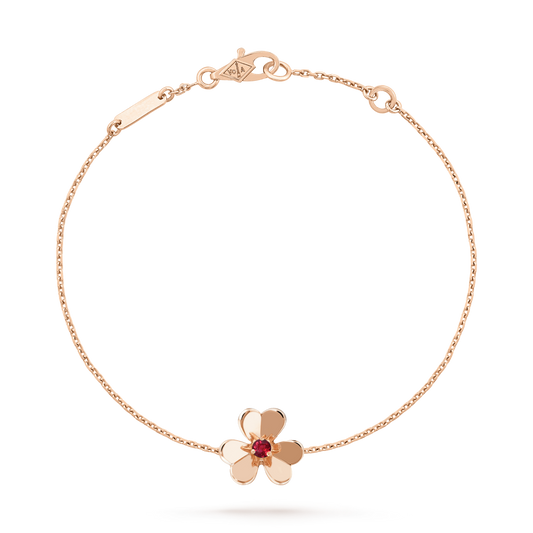 [⭐Shinejoy]FRIVOLE GOLD FLOWER PINK MALACHITE BRACELET