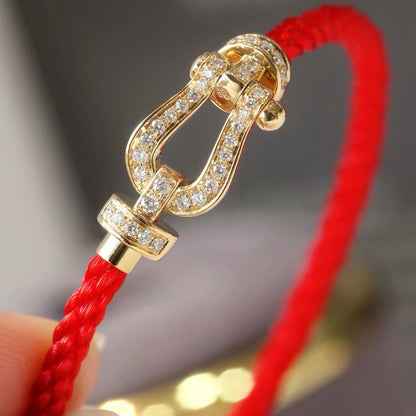 [⭐Shinejoy]FORCE LARGE HORSESHOE FULL DIAMOND BRACELET ROSE GOLD