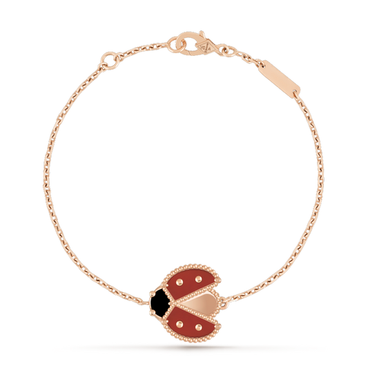[⭐Shinejoy]LUCKY SPRING 1 MOTIF PINK GOLD BRACELET