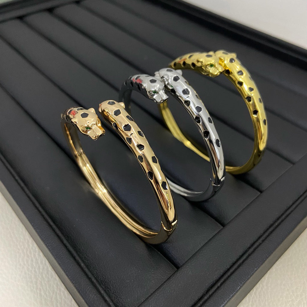 [⭐Shinejoy]PANTHERE DOUBLE HEADED OPEN BRACELET