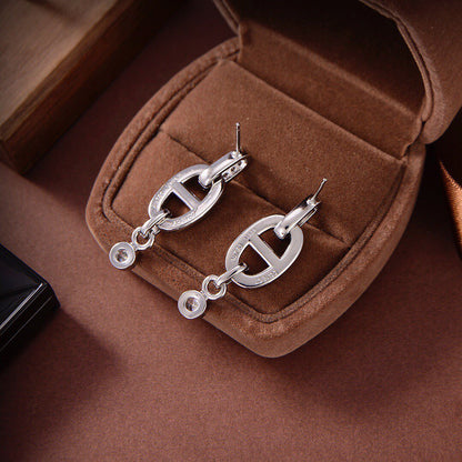 [⭐Shinejoy]HM CHAINE DIAMOND EARRINGS