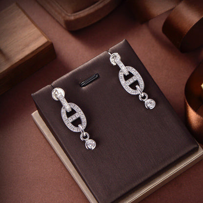[⭐Shinejoy]HM CHAINE DIAMOND EARRINGS
