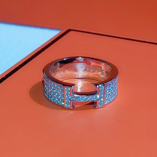 [⭐Shinejoy]H RING FULL DIAMOND
