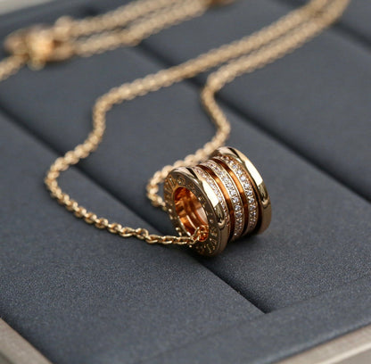 [⭐Shinejoy]ZERO 1 PINK GOLD DIAMOND NECKLACE