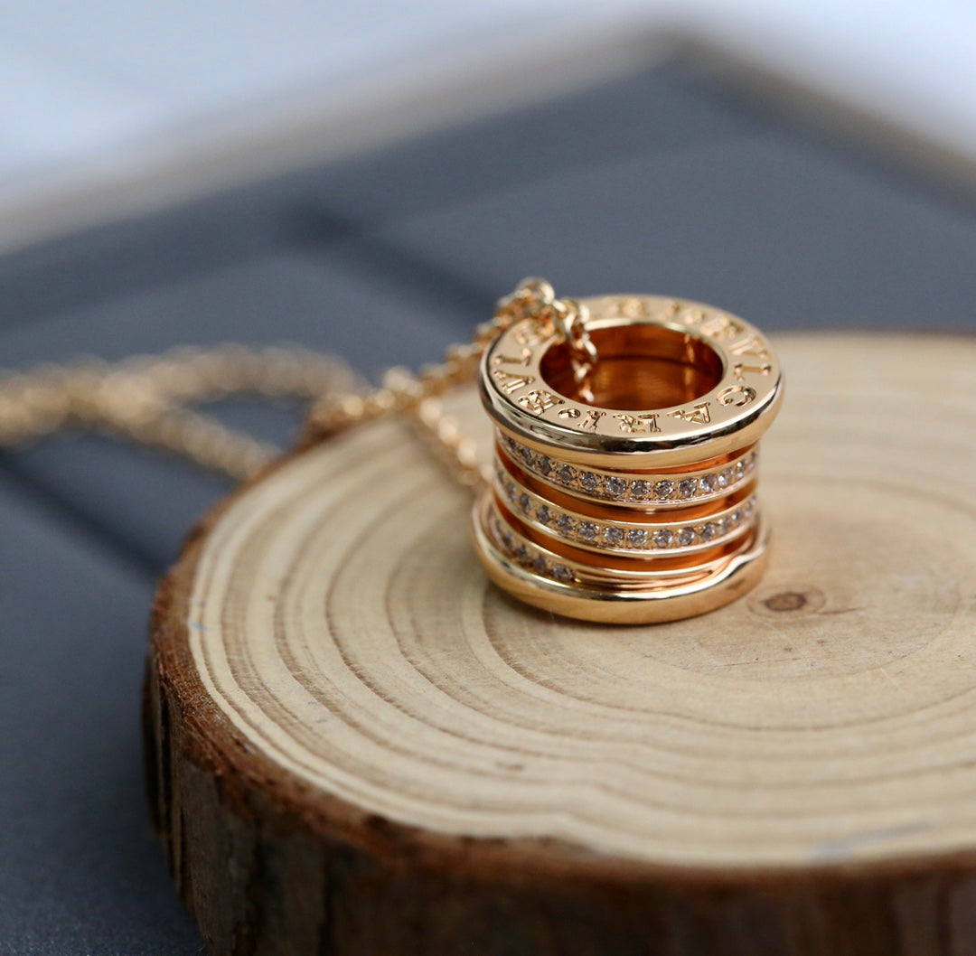 [⭐Shinejoy]ZERO 1 PINK GOLD DIAMOND NECKLACE