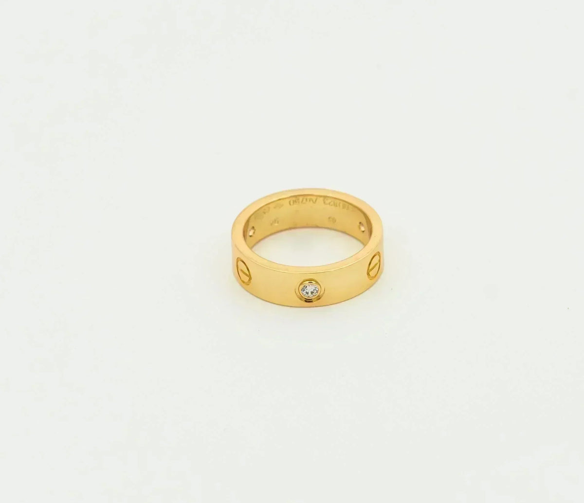 [⭐Shinejoy]LOVE RING 5.5MM 3 DIAMONDS GOLD