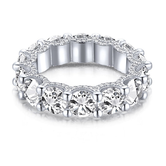 [Shinejoy Jewelry]Gorgeous Round Cut Tennis Ring