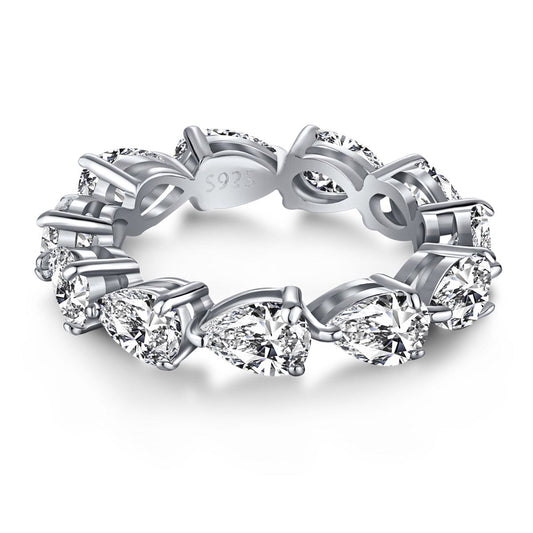 [Shinejoy Jewelry]Exquisite Pear Cut Tennis Ring