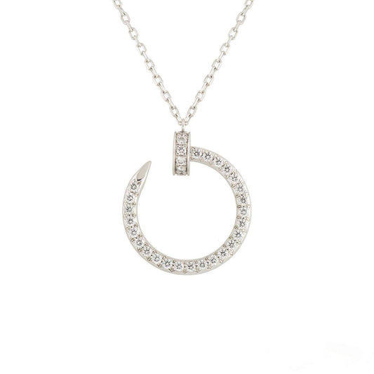[⭐Shinejoy]JUSTE NECKLACE SILVER DIAMONDS