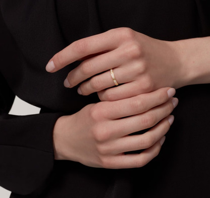 [⭐Shinejoy]LOVE RING 2.6mm-wide full-diamond ring Gold