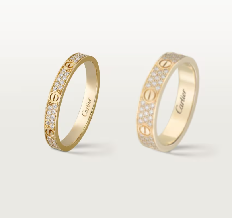 [⭐Shinejoy]LOVE RING 2.6mm-wide full-diamond ring Gold