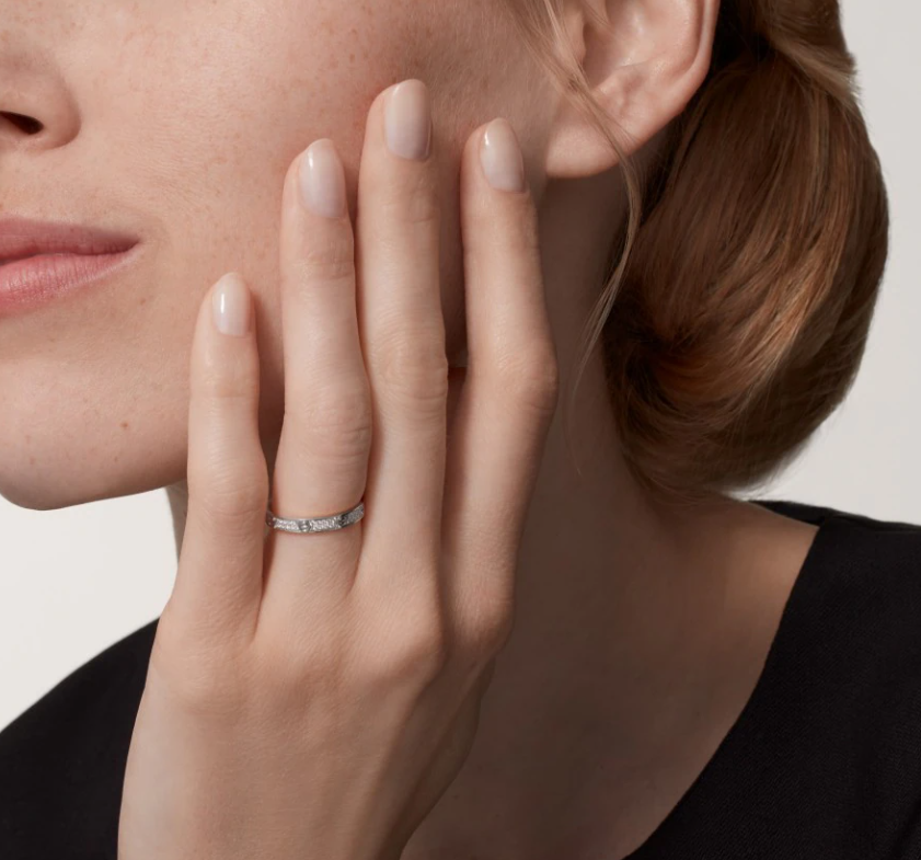 [⭐Shinejoy]LOVE RING 2.6mm-wide full-diamond ring silver