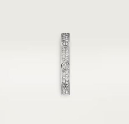 [⭐Shinejoy]LOVE RING 2.6mm-wide full-diamond ring silver
