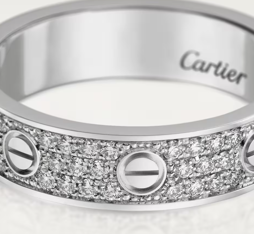 [⭐Shinejoy]LOVE RING 4mm-wide full-diamond ring silver