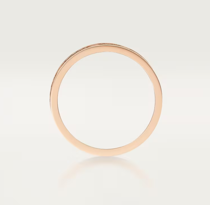 [⭐Shinejoy]LOVE RING 4mm-wide full-diamond ring Rose Gold