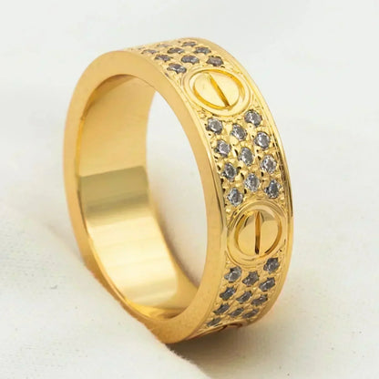 [⭐Shinejoy]LOVE RING 5.5MM DIAMONDS PAVED