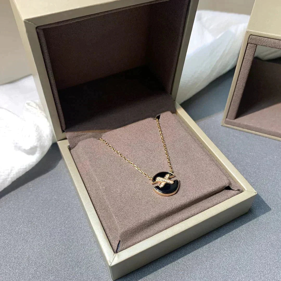 [⭐Shinejoy]JEUX DE ROSE GOLD DIAMOND NECKLACE
