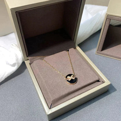 [⭐Shinejoy]JEUX DE ROSE GOLD DIAMOND NECKLACE