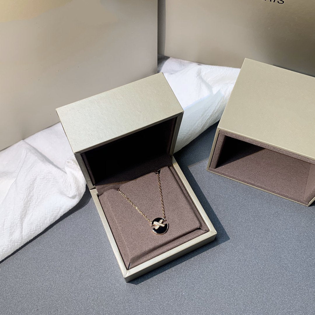 [⭐Shinejoy]JEUX DE PINK GOLD DIAMOND NECKLACE