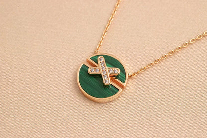 [⭐Shinejoy]JEUX DE ROSE GOLD DIAMOND NECKLACE