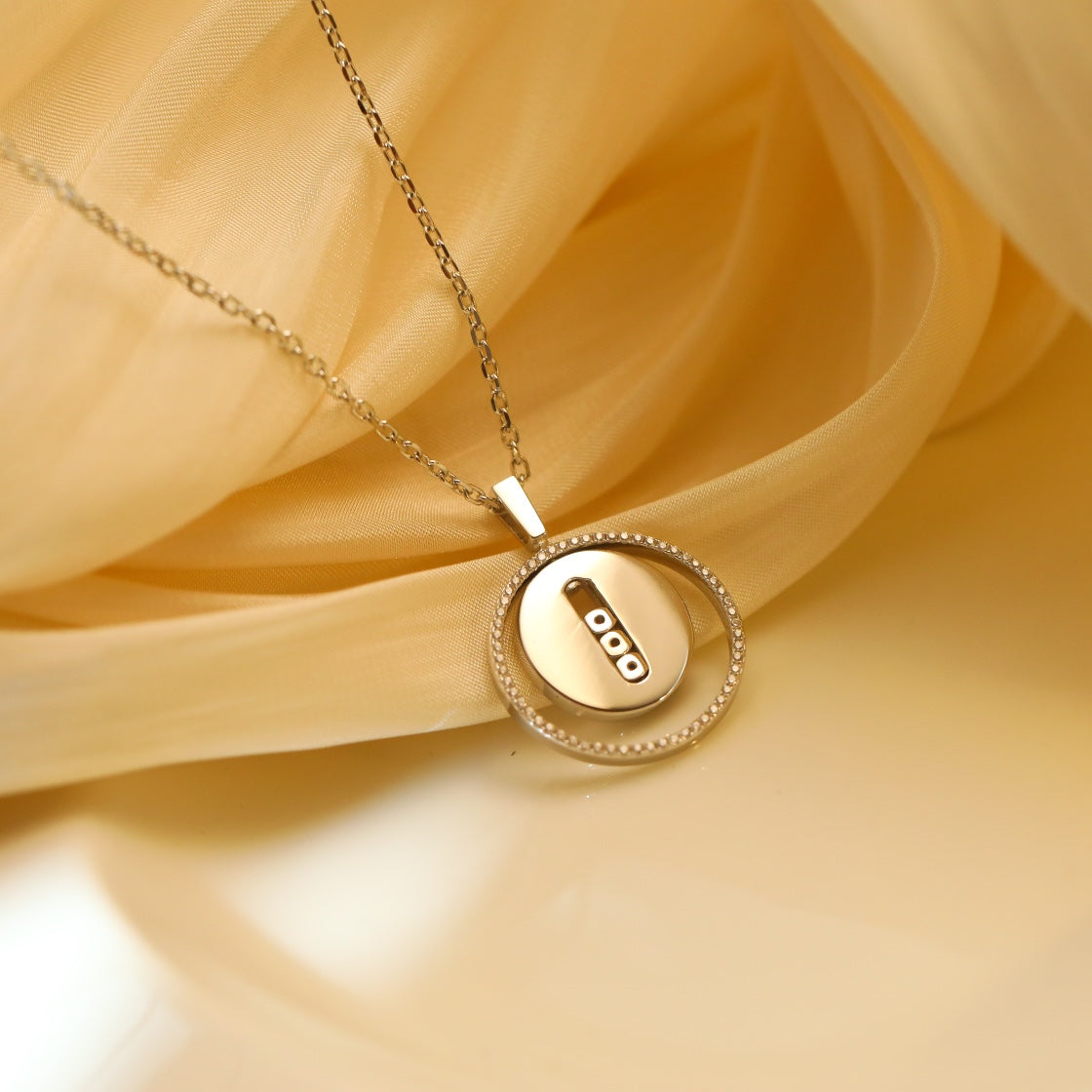 [⭐Shinejoy]Demo MOVE MM SILVER DIAMOND NECKLACE