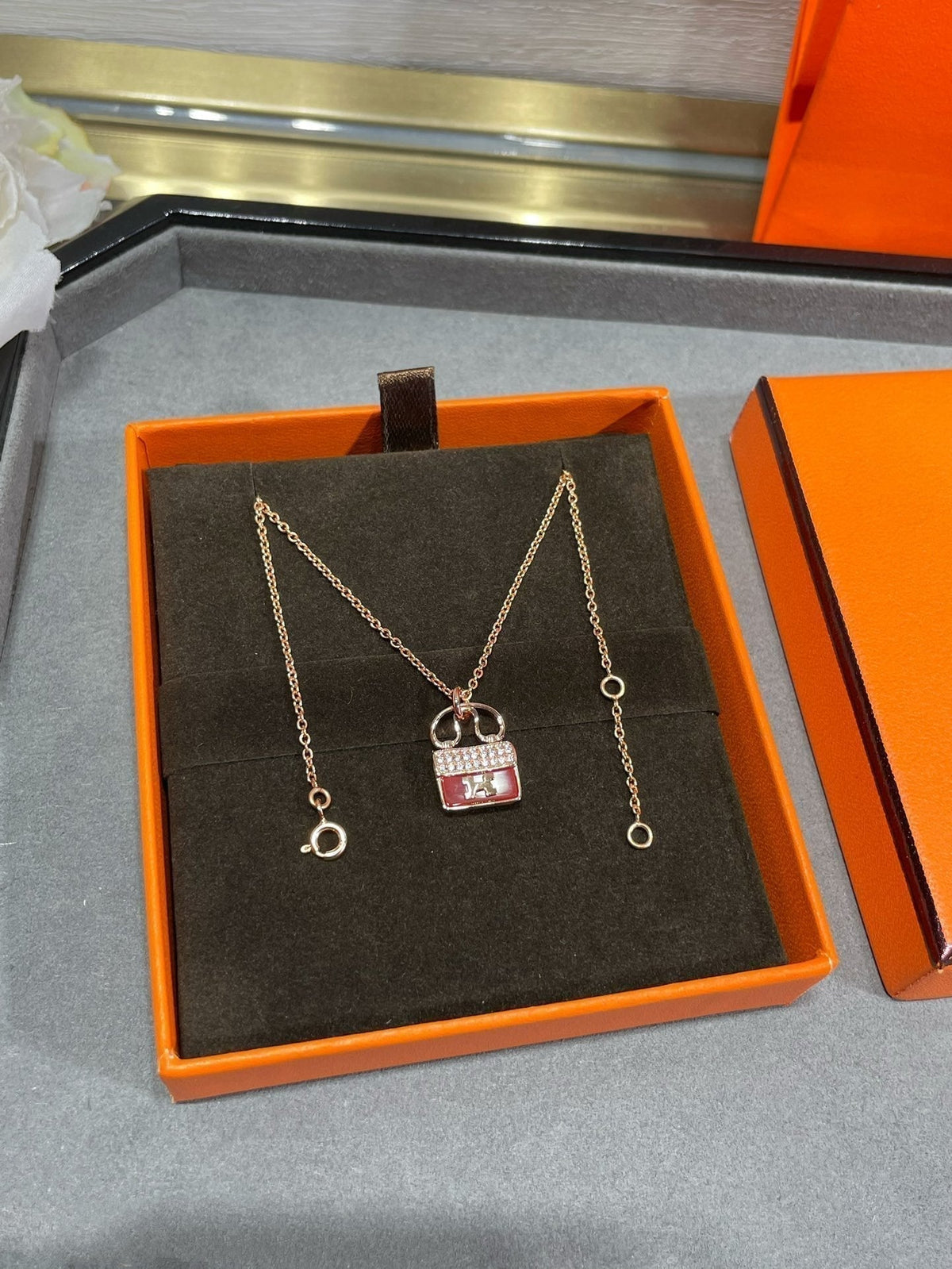[⭐Shinejoy]H CIRCE MOISSANITE PENDANT NECKLACE GOLD