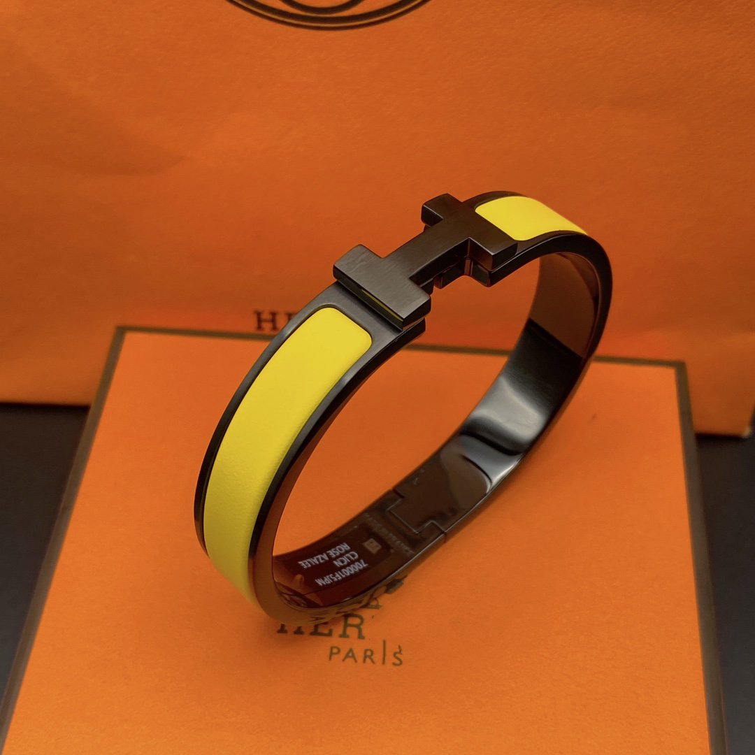 [⭐Shinejoy]CLIC HM SO BLACK YELLOW BRACELET