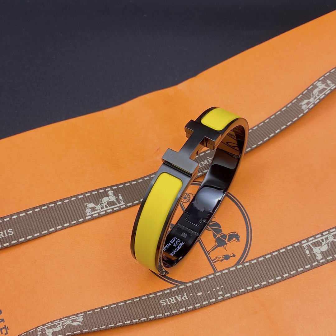 [⭐Shinejoy]CLIC HM SO BLACK YELLOW BRACELET