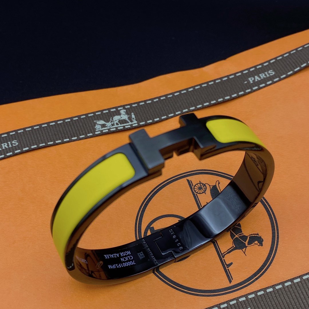 [⭐Shinejoy]CLIC HM SO BLACK YELLOW BRACELET