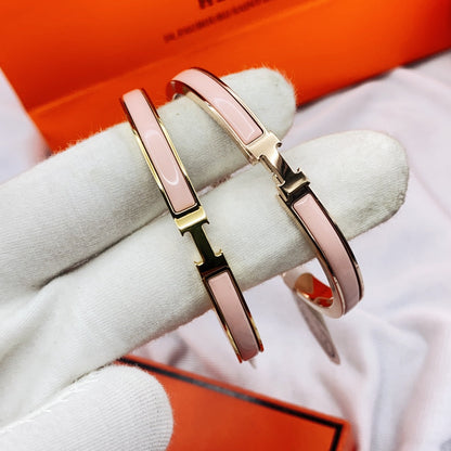 [⭐Shinejoy]CLASSIC HM CLIC  PINK 8MM ENAMEL BRACELET