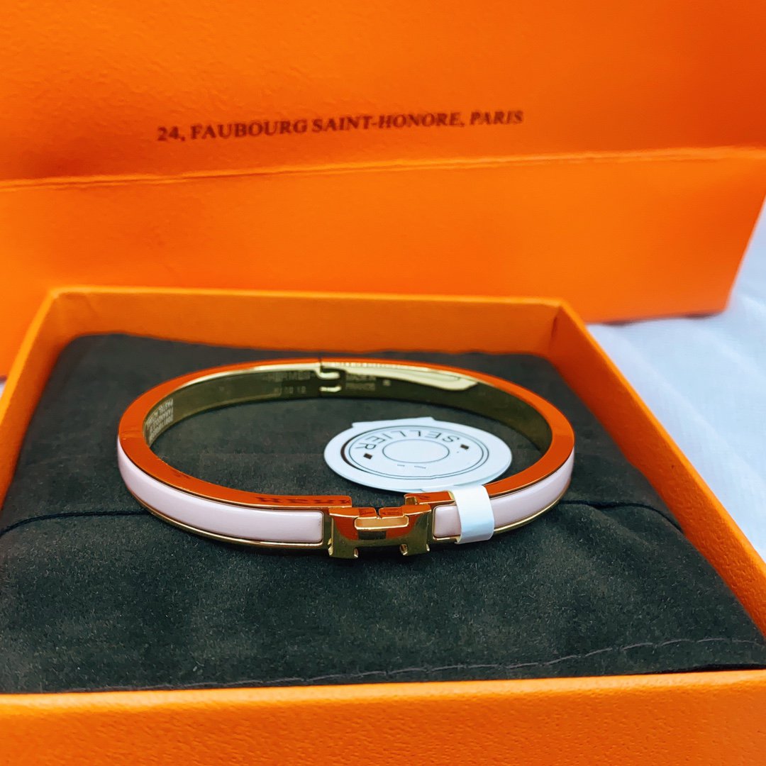 [⭐Shinejoy]CLASSIC HM CLIC  PINK 8MM ENAMEL BRACELET