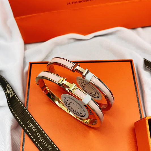 [⭐Shinejoy]CLASSIC HM CLIC  PINK 8MM ENAMEL BRACELET