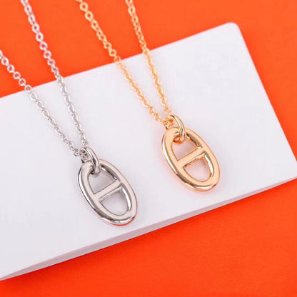 [⭐Shinejoy]HM PIG NOSE NECKLACE