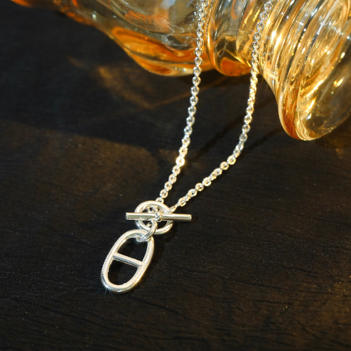 [⭐Shinejoy]HM CHAINE D'ANCRE PENDANT NECKLACE STERLING SILVER