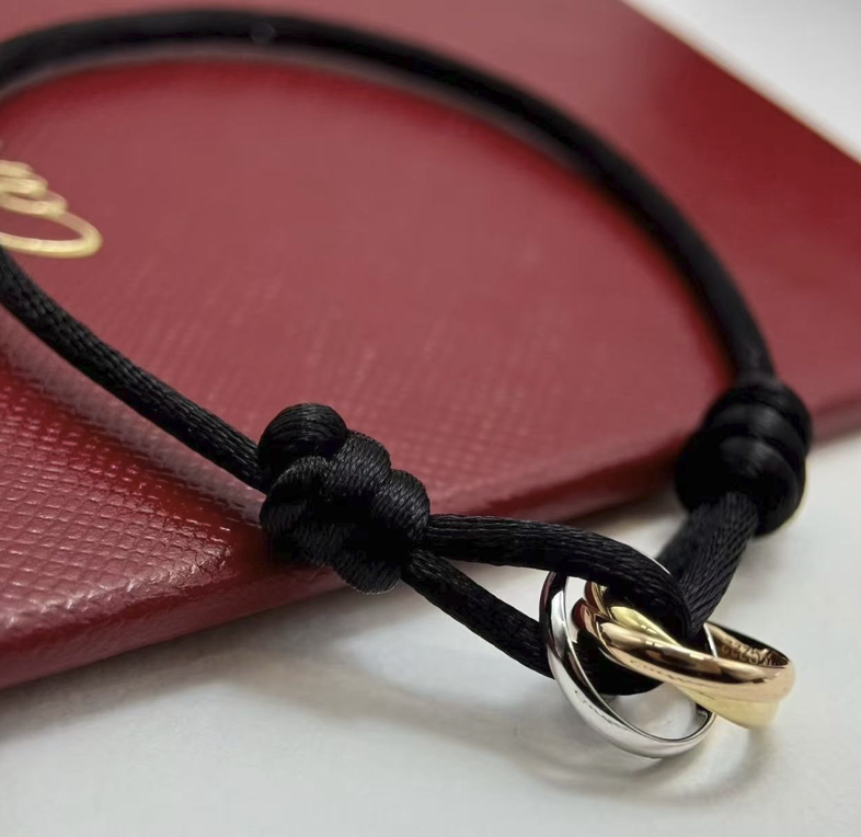 [⭐Shinejoy]THREE-RING SELF-ADJUSTING CORD BRACELET
