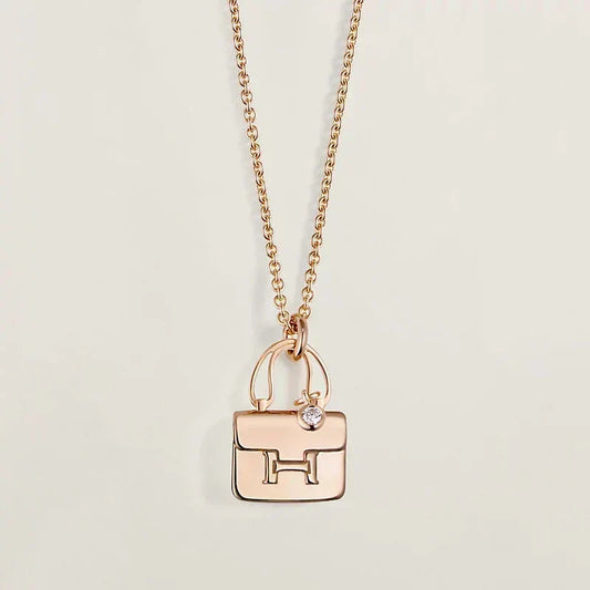 [⭐Shinejoy]AMULETTE PEDANT ROSE GOLD NECKLACE