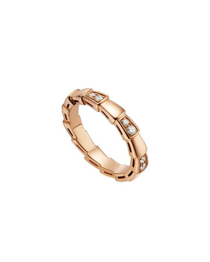 [⭐Shinejoy]SERPENTI RING PINK GOLD  3MM
