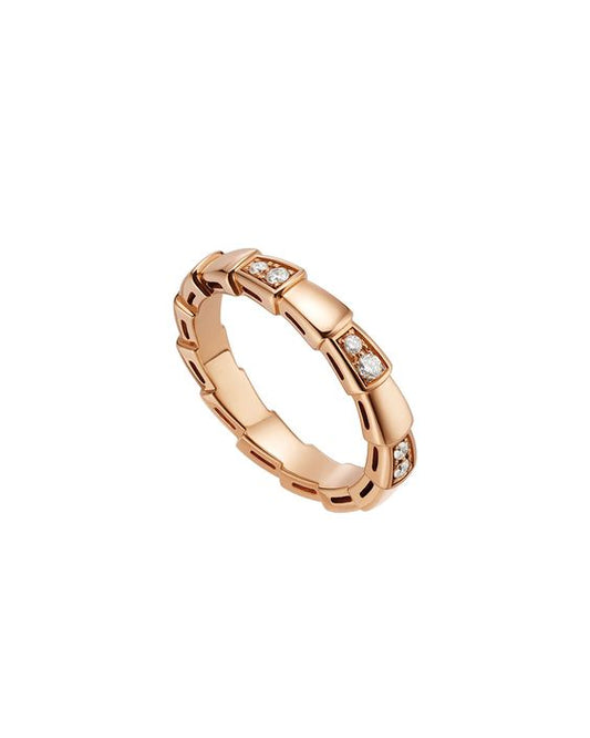 [⭐Shinejoy]SERPENTI RING PINK GOLD  3MM