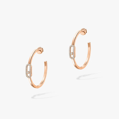[⭐Shinejoy]CREOLES MOVE UNO PM DIAMOND EARRINGS