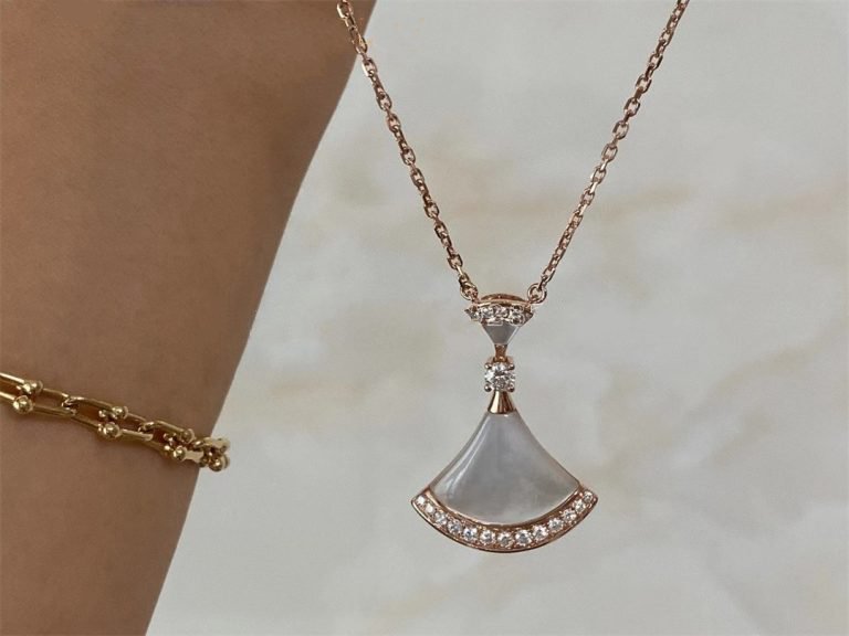 [⭐Shinejoy]DREAM NECKLACE MOP PINK GOLD DIAMOND