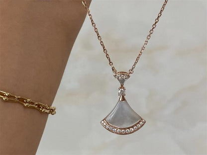 [⭐Shinejoy]DREAM NECKLACE MOP PINK GOLD DIAMOND
