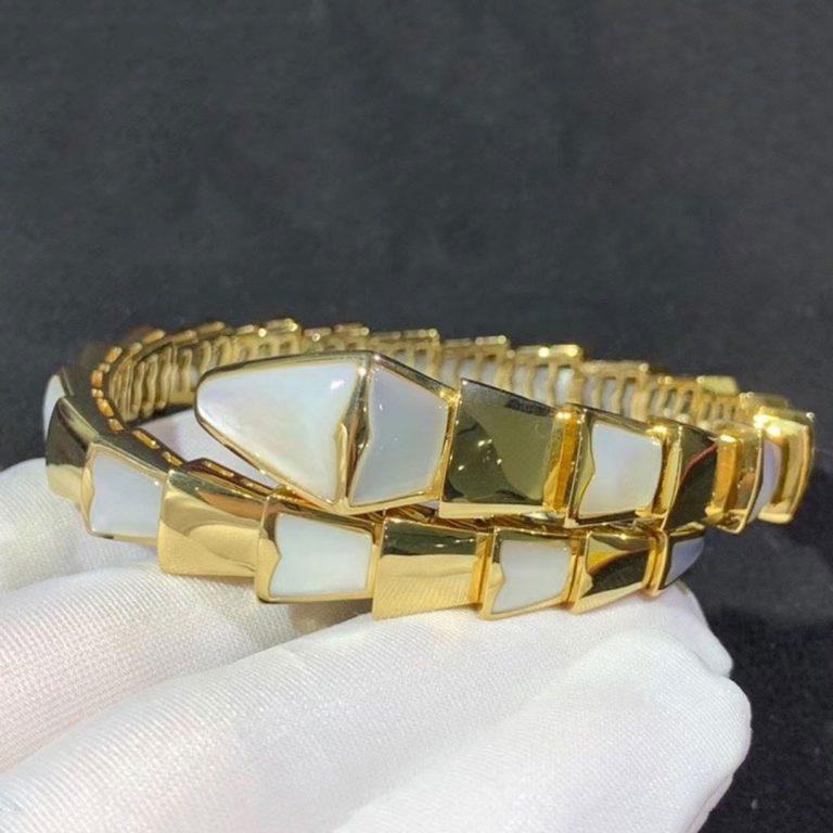[⭐Shinejoy]SERPENTI BRACELET MOP GOLD